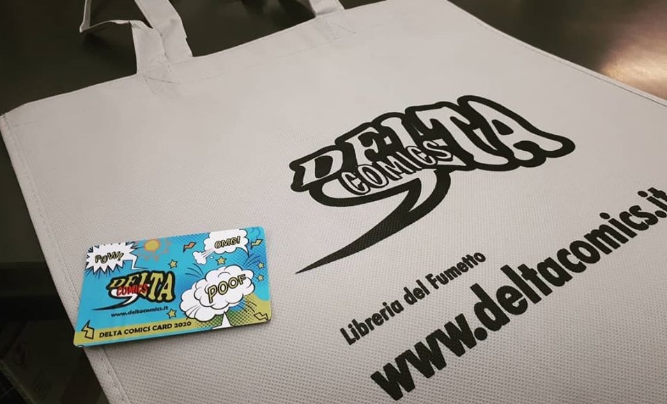 La shopper bag esclusiva in omaggio acquistando la Delta Comics card 2020!