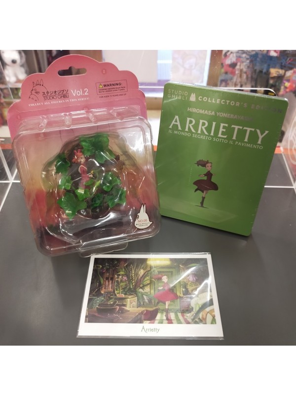 Arrietty - Set di 3 pezzi (figure, cartolina originale e Bluray/DVD Collector's Edition) - Studio Ghibli