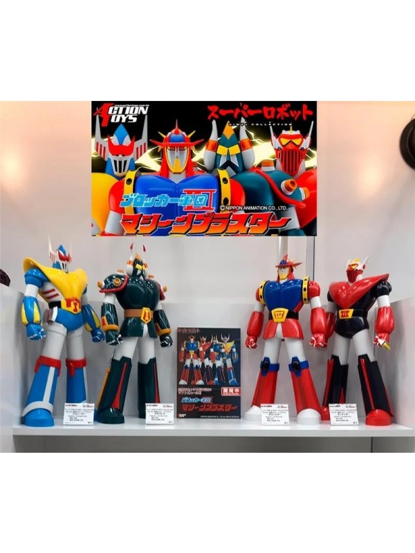 ASTROROBOT (BULLCAESAR, ROBOCLES, SANDAIOH, BOSS PALDER) - Pack 4 Robot - SUPER ROBOT VINYL COLLECTION - ACTION TOYS