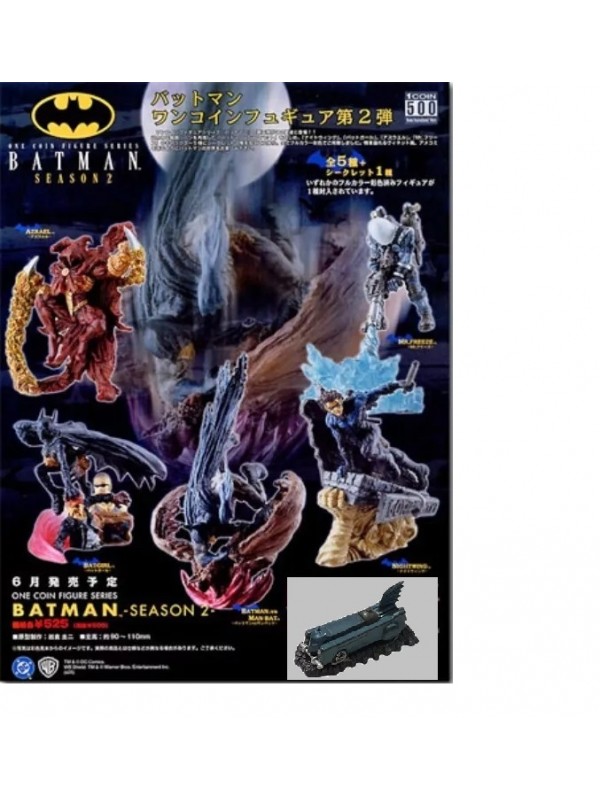 Batman Season 2 - One Coin Figure Series - Serie completa di 5 gashapon + Pezzo Speciale - Kotobukiya