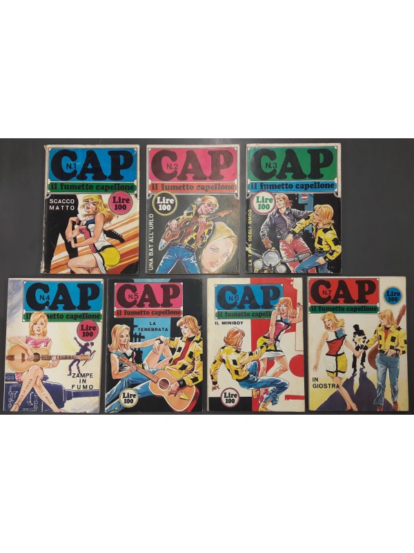 Cap - Il fumetto Capellone - Anno 2 - Editrice Sessantasei (Erregi) 1967 - Sequenza in blocco 1/7