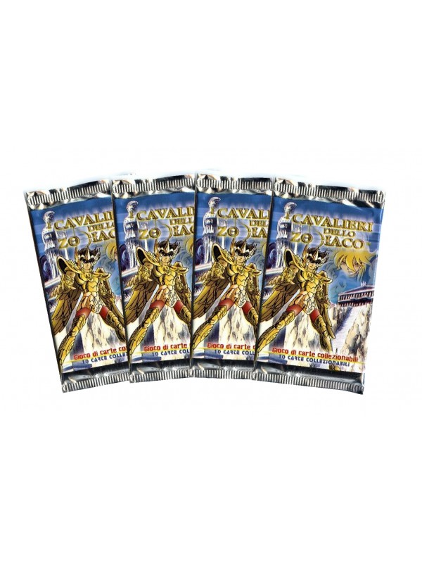 Cavalieri dello Zodiaco - 4 Bustine sigillate - Gioco di Carte Collezionabili - Tesla