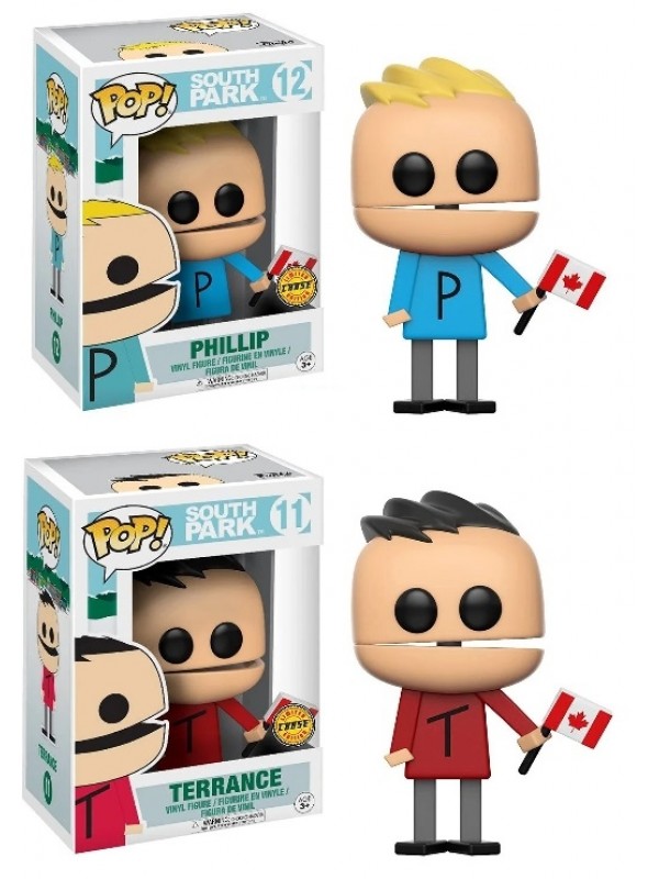 Terrance e Phillip (Trombino e Pompadour) - Vinyl Figure - South Park - Set di 2 personaggi - Funko - Pop! 11 e 12 - Chase - Limited Edition