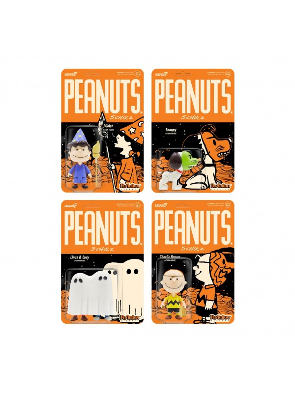 Peanuts Halloween Set Completo - Set 4 Figures - Super 7 - ReAction Figures 
