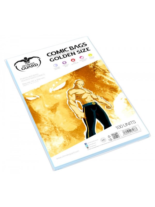 Buste Protettive Comic Bags Golden Size - Ultimate Guard - Pacco da 100 Buste 197x268 mm