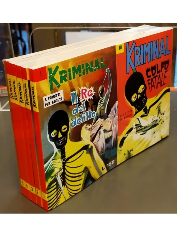 Kriminal - Ristampa Anastatica - Sequenza in blocco 1/10 con fascicoli - La Gazzetta dello Sport