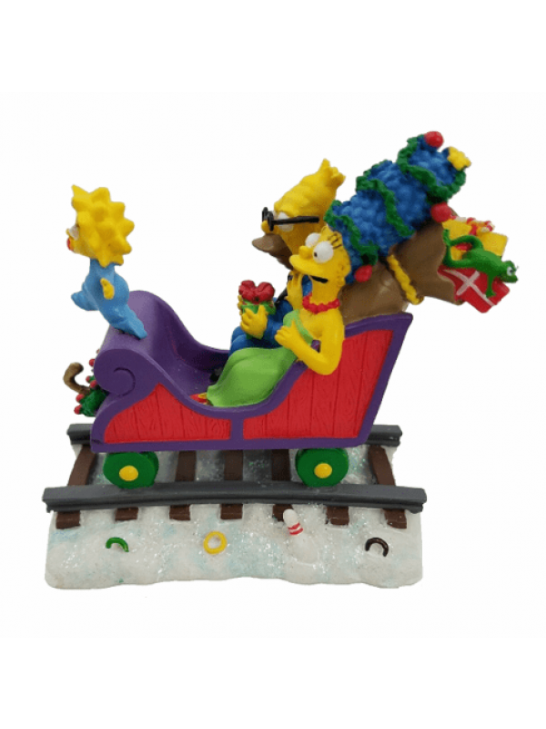 All Aboard for the Holidays (Marge + Maggie + Abraham Simpson) - The Simpsons Christmas Express Train (2005) - Officially Authorized Figurine - 09-12007-002 - Hamilton