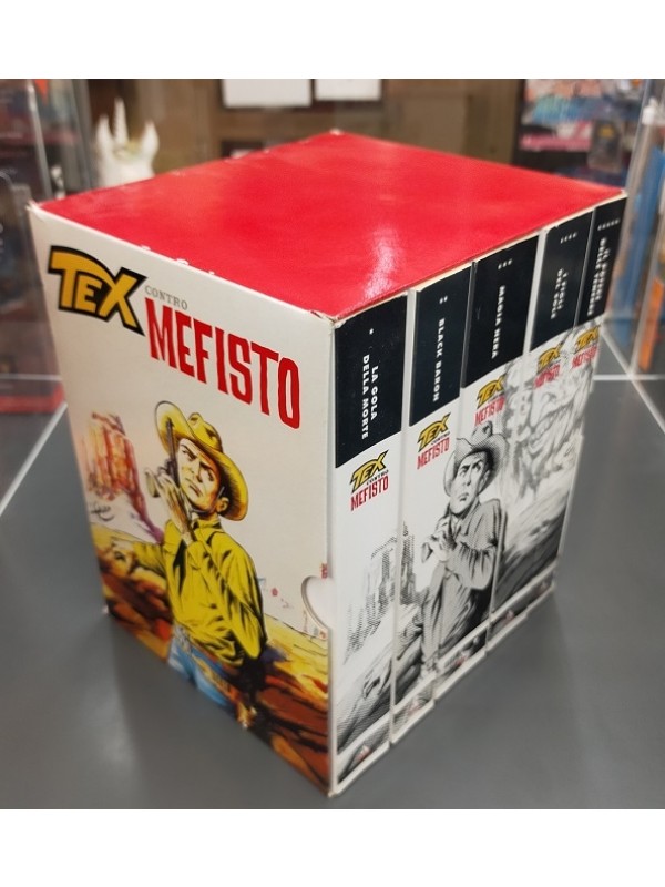 Tex contro Mefisto - Sergio Bonelli Editore/Mondadori - Serie completa di 5 volumi brossurati + Cofanetto Raccoglitore