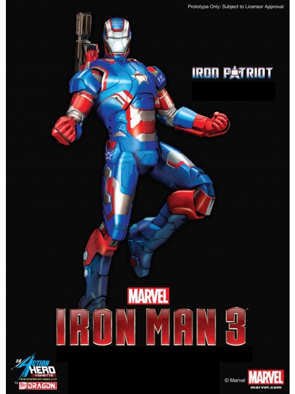 IRON MAN 3 Iron Patriot - Model Kit 1:9 Action Hero Vignette - Dragon