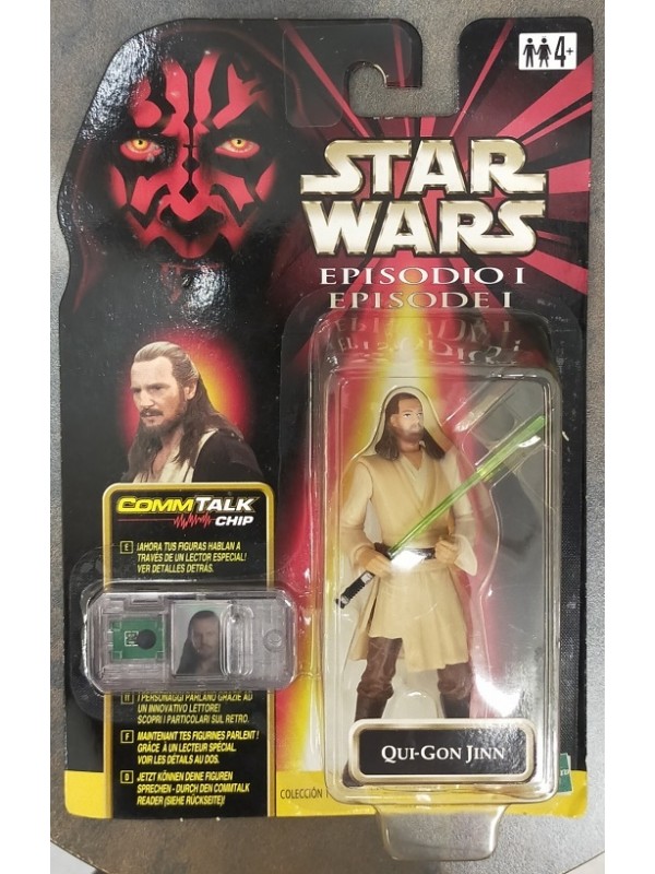 Qui-Gon Jinn - Star Wars Episodio I - Action figure con CommTalk Chip - Hasbro