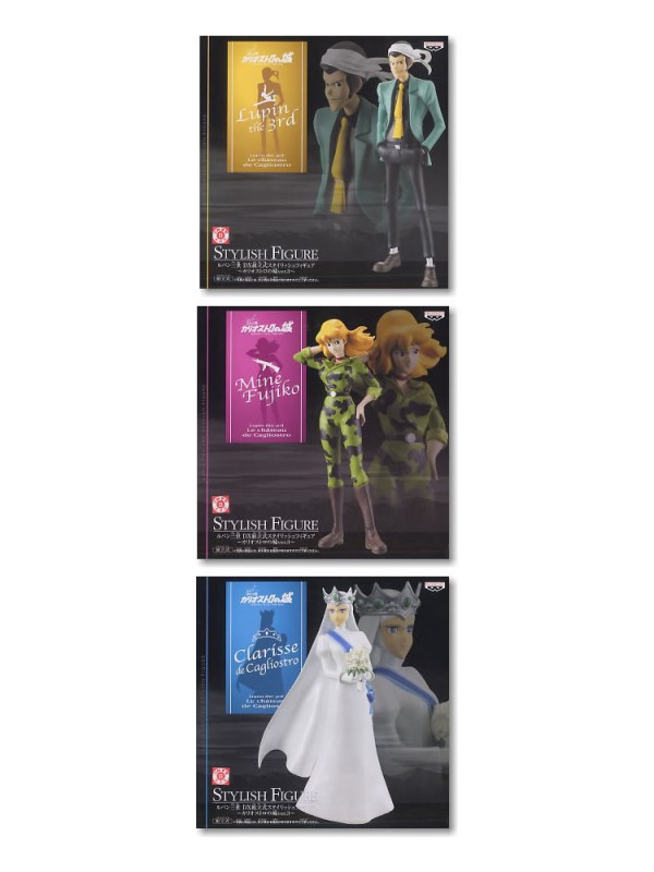 Lupin III Stylish Figure Cagliostro 2 - SET Lupin, Fujiko, Clarisse