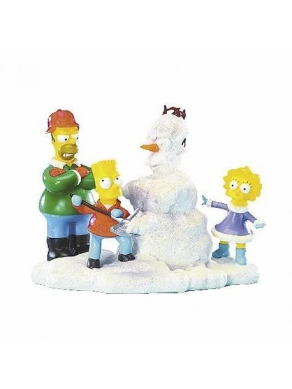 We Can Build a Snowman (Bart, Lisa, Homer) - The Simpsons (2005) - Officially Authorized Figurine - 09-32070-002 - Hamilton