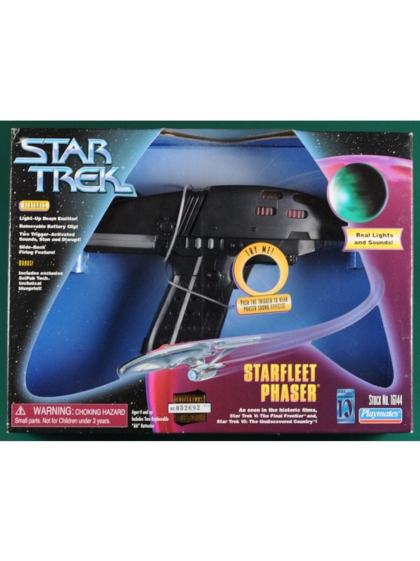 Starfleet Phaser - Star Trek - Real Lights & Sounds! - Playmates - Collector Series Edition