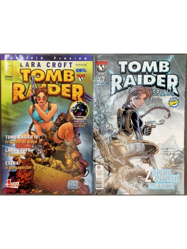 Lara Croft TOMB RAIDER SPECIAL PREVIEW (Special Events 23)+ TOMB RAIDER SPECIAL (Eroi 200 n. 17) - Pack 2 albi completi - Panini Comics