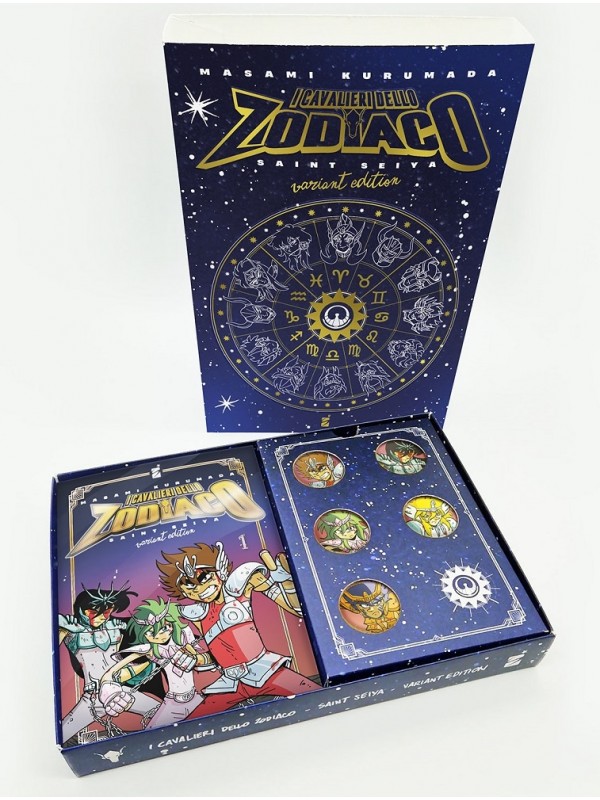 I CAVALIERI DELLO ZODIACO SAINT SEIYA FINAL EDITION 1 VARIANT COVER DI ZEROCALCARE con cofanetto, star card e 5 spille in omaggio - Star Comics 