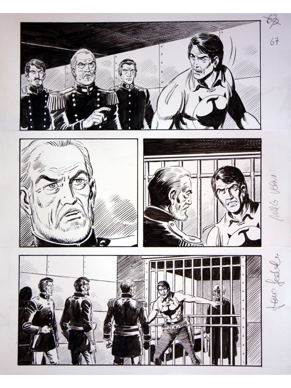 ZAGOR Vendetta infinita - Cartella con tavola originale Zenith n. 654 - "Nei sotterranei di Altrove" pag. 33 - SCLS Magazine