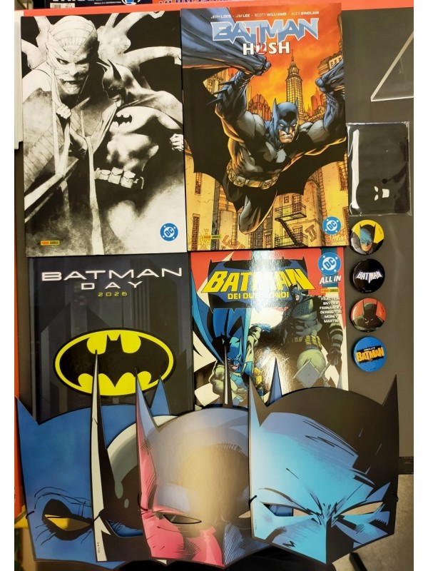 Pack Batman Day 2026 (3 Volumi cartonati + Spillato Speciale + Vari Gadget) - Panini Comics