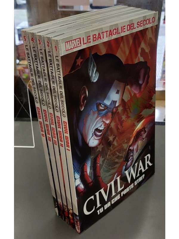 Civil War - Le Battaglie del Secolo - Serie completa 1/5 - La Gazzetta dello Sport / Panini Comics