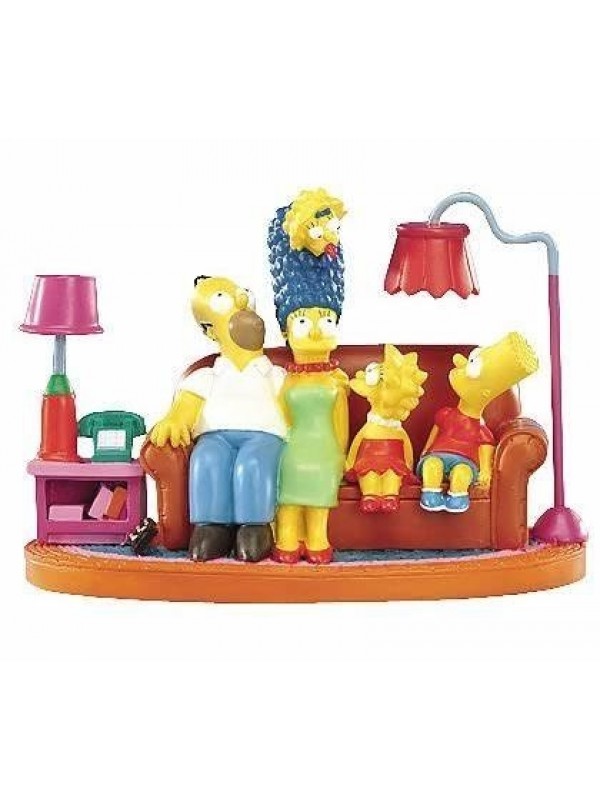 Couch Classic (Bart, Homer, Marge, Lisa, Maggie) - The Simpsons (2005) - Officially Authorized Figurine - 09-01199-001 - Hamilton