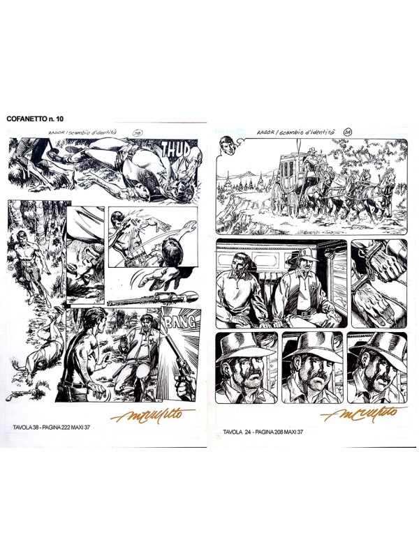 Zagor - Portfolio/Tavole originali - Cofanetto n. 10 + Rivista - SCLS Magazine 