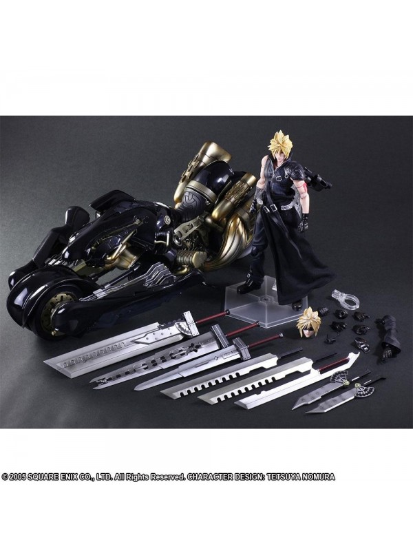Cloud Strife & Fenrir - Final Fantasy VII Advent Children - Action Figure 28 cm- Square Enix