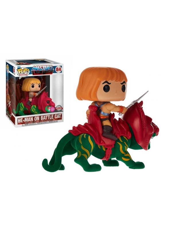 He-Man On Battle Cat - Masters of The Universe (MOTU) - Vinyl Figure - Funko - POP! Rides 84 Special Edition Flocked