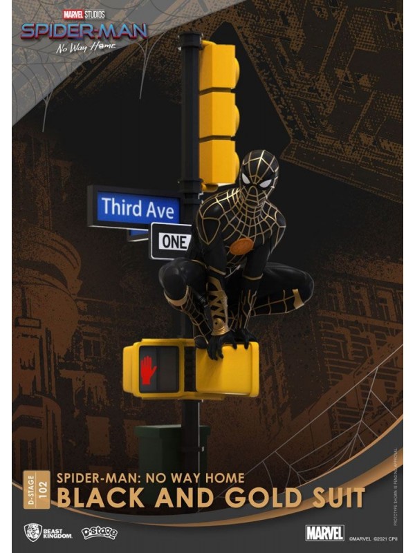 Spider-Man Black and Gold Suit - Spider-Man: No Way Home - D-Stage PVC Diorama - DS 102 - CLOSED BOX VERSION - 25 cm - Beast Kingdom