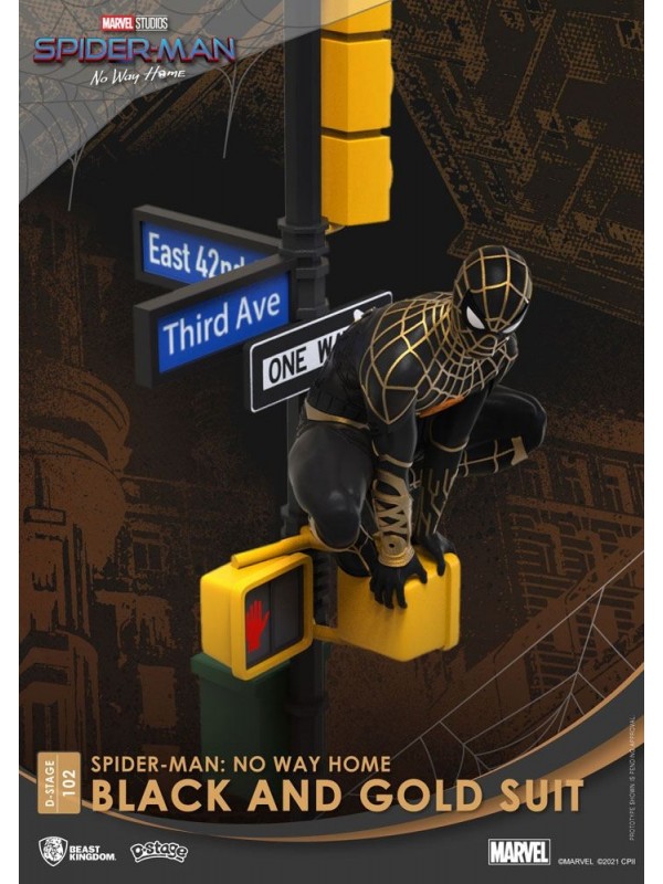 Spider-Man Black and Gold Suit - Spider-Man: No Way Home - D-Stage PVC Diorama - DS 102 - BLISTER VERSION - 25 cm - Beast Kingdom