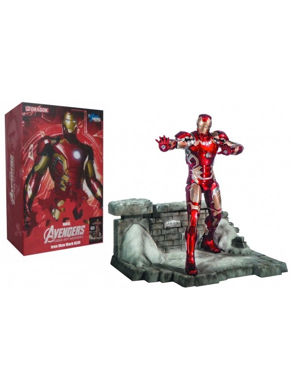 IRON MAN MARK XLIII - Avengers Age of Ultron - Model Kit 1:9 Action Hero Vignette - Dragon (stand rovine)
