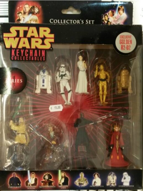Star Wars Keychain Collectables Series 1 Collector's Set - Exclusive Golden R2-D2