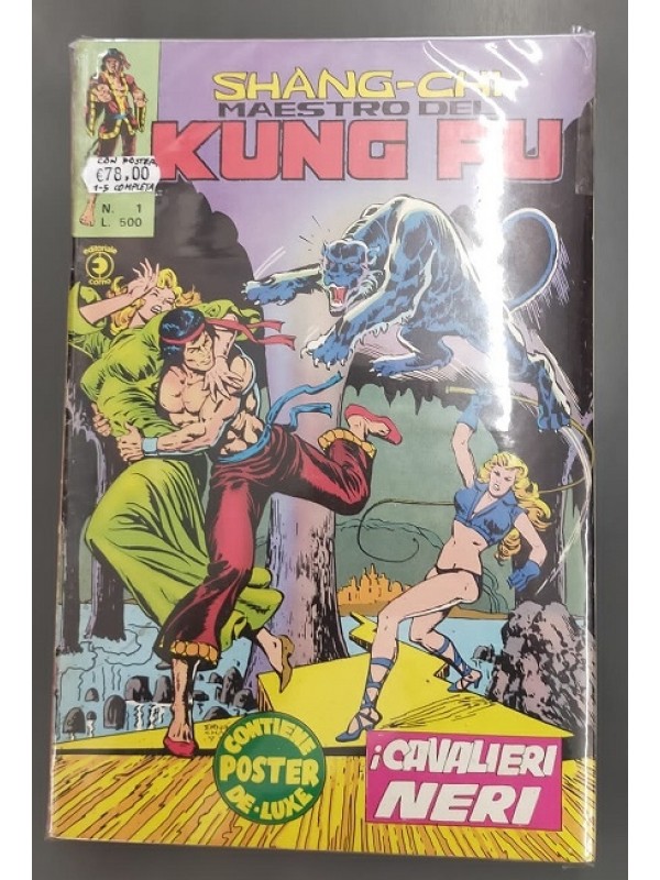 Shang-Chi - Maestro del Kung Fu - Editoriale Corno - Serie completa 1/5 con poster