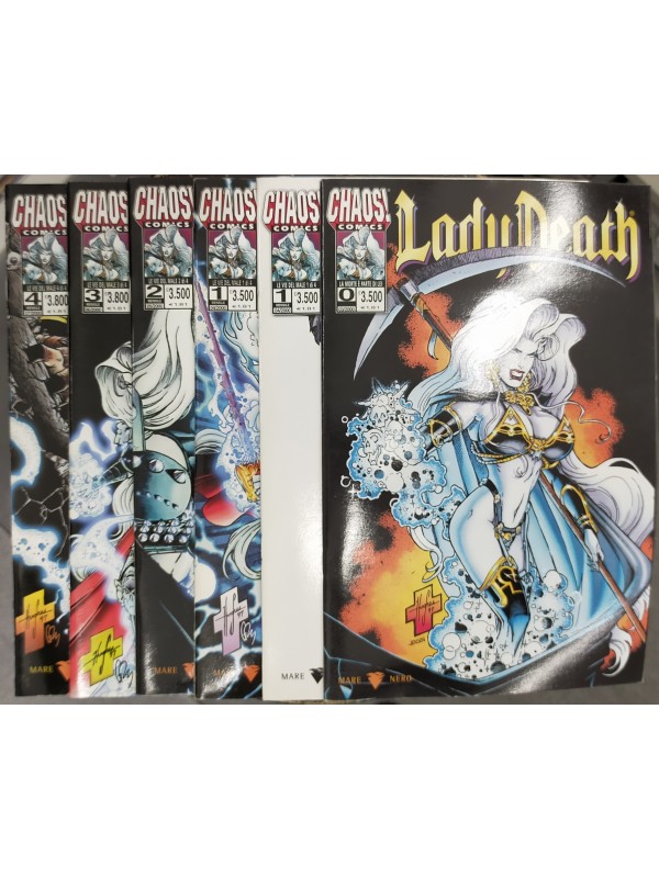 Lady Death - Le Vie del Male - Mare Nero - Serie completa 0/4 + Numero 1 Limited Premium Edition