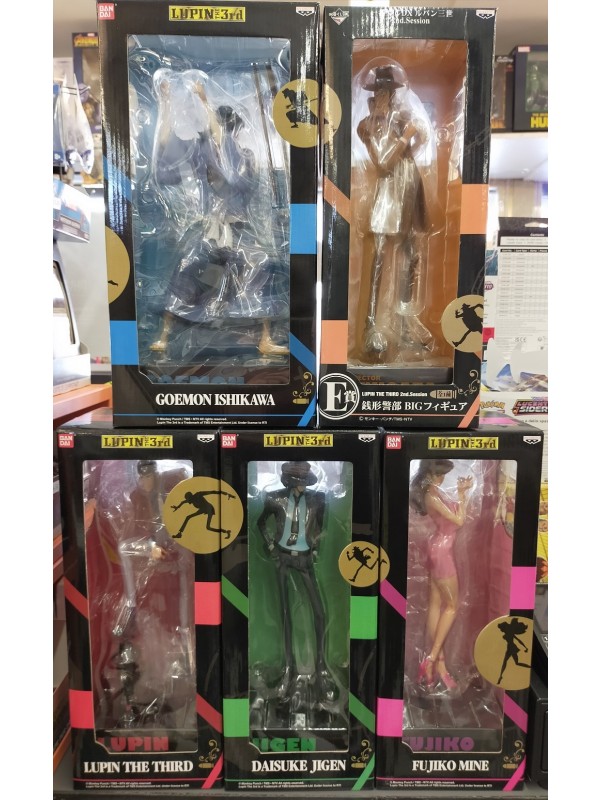 Lupin The Third, Zenigata, Goemon, Daisuke Jigen, Fujiko Mine - LUPIN III PVC STATUE COLLECTION Set di 5 Statuette - Bandai/Banpresto