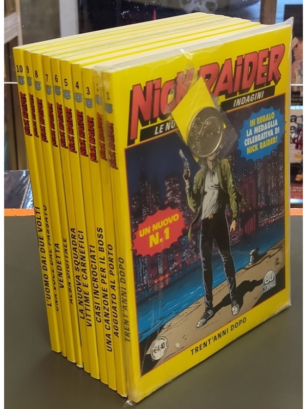 Nick Raider - Le Nuove Indagini - Serie completa 1/10 con Medaglia - Sergio Bonelli Editore
