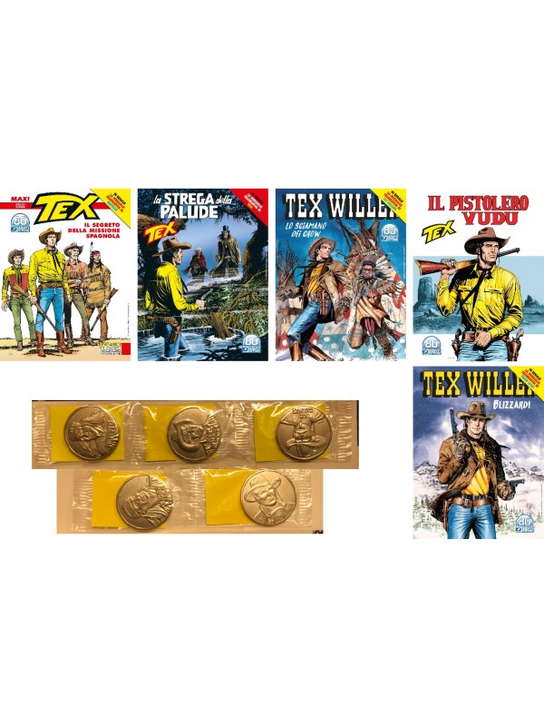 Pack Tex - 5 Albi + 5 Medaglie Celebrative sigillate - Sergio Bonelli Editore