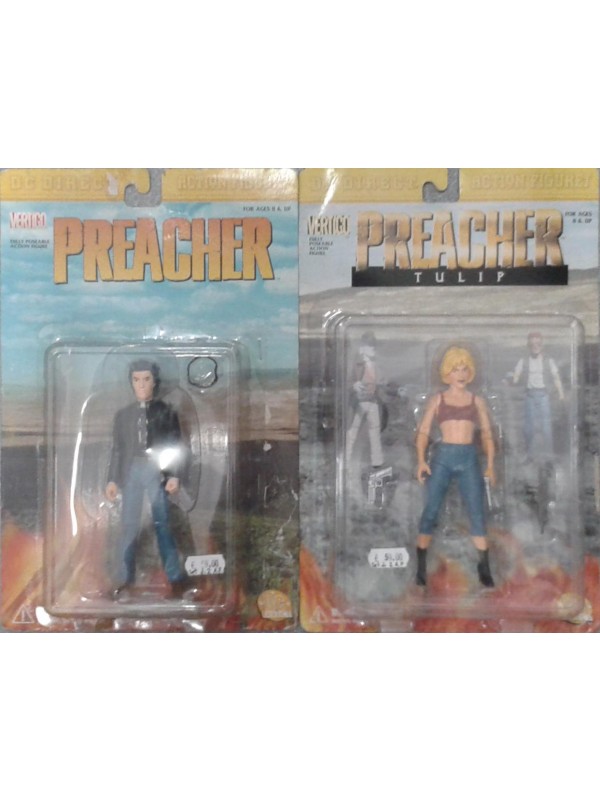 Preacher - The Reverend Jesse Custer + Tulip - Set 2 Action Figure - DC Direct