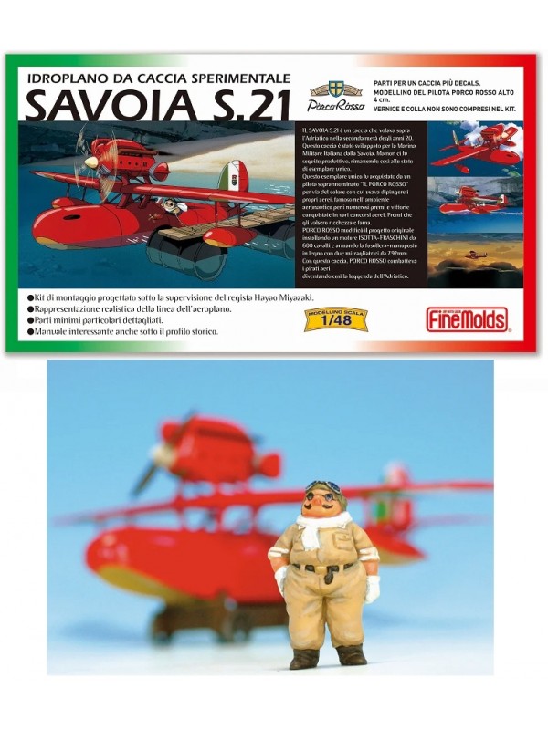 Savoia S.21F - Idroplano da Caccia Sperimentale con Figure de Il Porco Rosso - 1/48 Model Kit - Maison Ghibli / FINEMOLDS