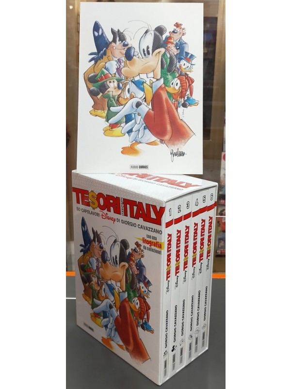 TESORI MADE IN ITALY COFANETTO GIORGIO CAVAZZANO - Panini Disney - COFANETTO COMPLETO 1/6 + Litografia da collezione