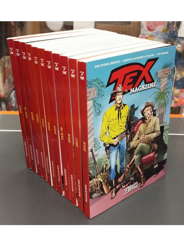 Tex Magazine - 2016/2024 + Speciali Tex 70 e Tex 75 (11 volumi brossurati) - Sergio Bonelli Editore