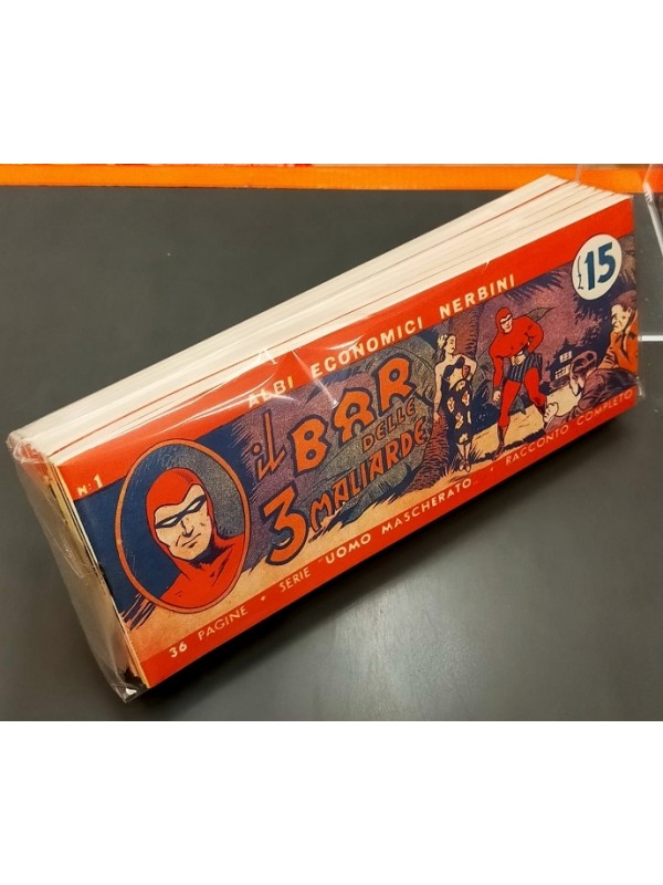 Uomo Mascherato - Albi Economici Nerbini - Ristampa Anastatica - Serie Completa 1/16