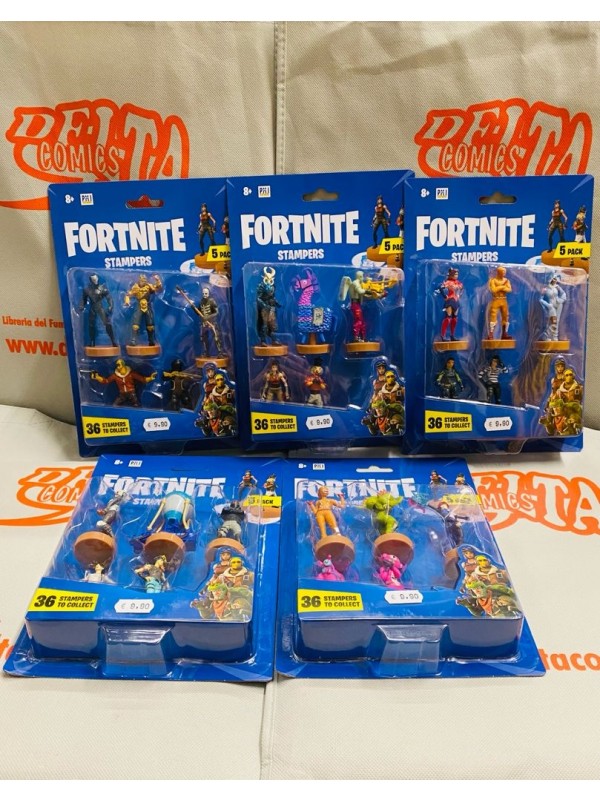 Fortnite Stampers - Action Figure 6 cm - Blister da 5 - Epic Games 