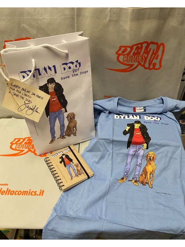 Save The Dogs Dylan Dog - T -shirt + agenda + shopper bag - Speciale 10 anni - Angelo Stano