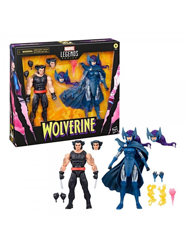 Wolverine & Psylocke - Wolverine 50th Anniversary - Marvel Legends - Pack di 2 Action Figure di 15 cm - Hasbro
