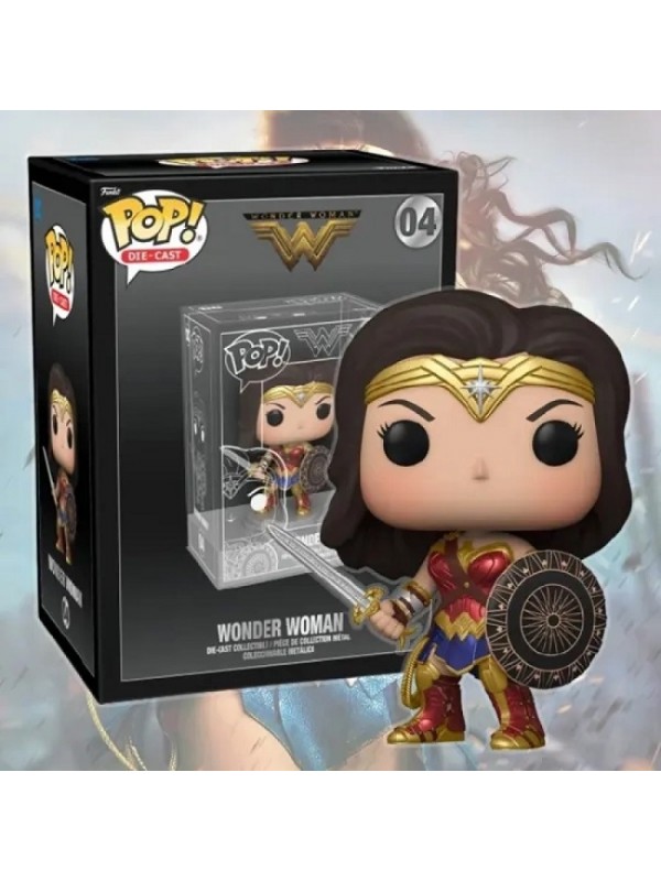Wonder Woman with Shield - DC Universe - Die-Cast Collectible - Funko - Pop! Heroes Die-Cast 04